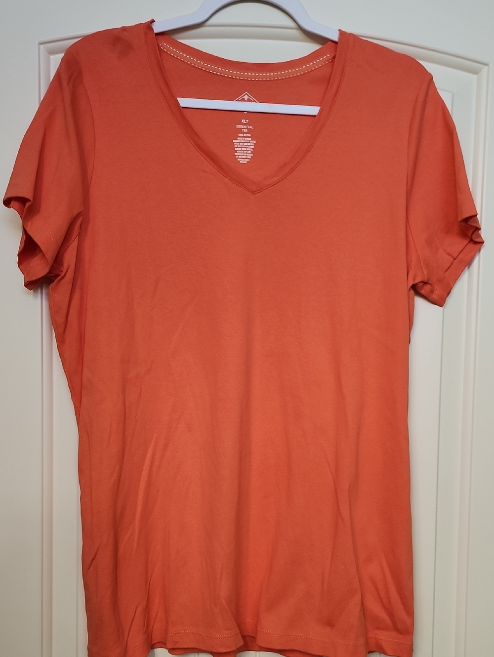 St. John's Bay V-Neck Short Sleeve Tee - Orange